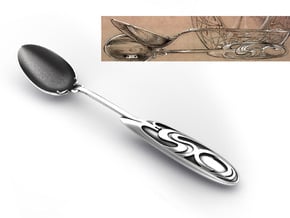 Mucha Exclusive Spoon in Polished Nickel Steel