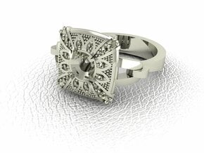 Vintage classic 2 NO STONES SUPPLIED in 14k White Gold