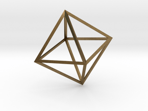 Math Art - Double Tetrahedron  Pendant in Natural Bronze
