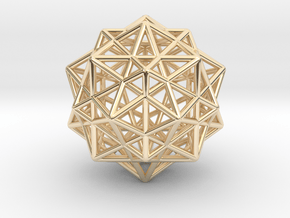 Icosahedron with Star Faced Dodecahedron in 14K Yellow Gold