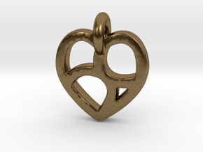 Lover's 69 Heart in Natural Bronze