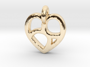 Lover's 69 Heart in 14k Gold Plated Brass