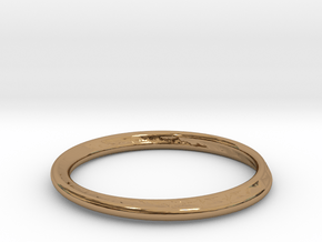 Ring Mobius facet in Polished Brass: 7.75 / 55.875