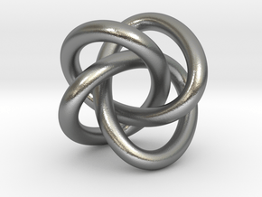 Math Art - (4,3) Torus Knot  Pendant in Natural Silver