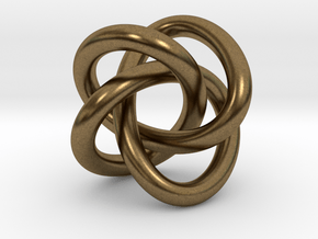Math Art - (4,3) Torus Knot  Pendant in Natural Bronze