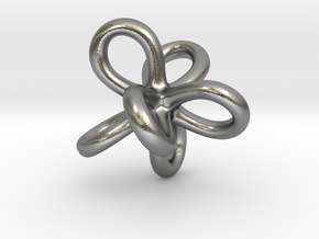Math Art - Entangled Infinities Pendant in Natural Silver