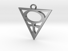 Goddesses: Venus Centered small pendant in Fine Detail Polished Silver