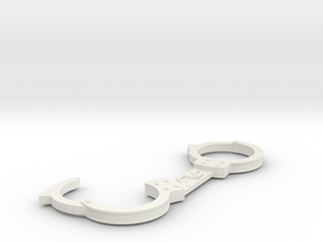 Handcuffs pendant in White Natural Versatile Plastic