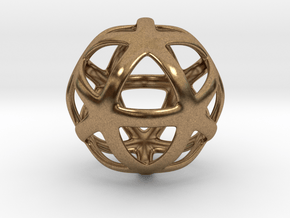 Math Art - Star Ball Pendant in Natural Brass