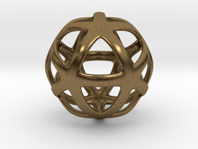 Math Art - Star Ball Pendant in Natural Bronze
