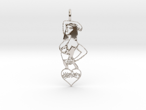 Katy Perry Pendant in Rhodium Plated Brass