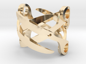 Sapphic: ScissorRing size 8 in 14k Gold Plated Brass