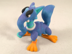 Random Blue Furry Monster in Full Color Sandstone