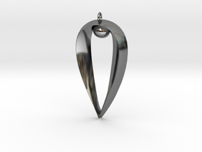 Sapphic: Pearl pendant in Fine Detail Polished Silver