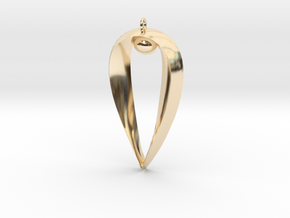 Sapphic: Pearl pendant in 14k Gold Plated Brass