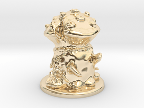 Fungus Monster in 14k Gold Plated Brass