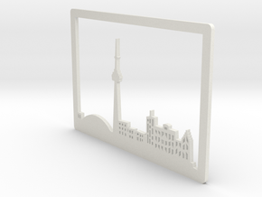 Toronto Skyline - Bookend in White Natural Versatile Plastic