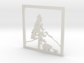 Bears Under The Mountain Bookend in White Natural Versatile Plastic