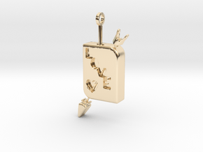 LOVE Pendant in 14k Gold Plated Brass