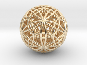 IcosaDodecasphere w/ Icosahedron & Star Dodeca 1" in 14K Yellow Gold