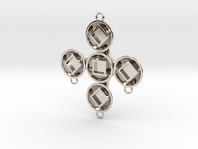 Pendant Hector II in Rhodium Plated Brass