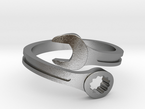 Drive Girl. Spanner ring. Speed and drive. in Natural Silver: 10 / 61.5