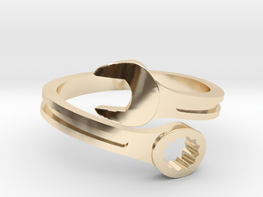 Drive Girl. Spanner ring. Speed and drive. in 14K Yellow Gold: 4.5 / 47.75