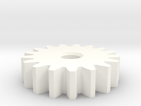 GearModule1.0 17teeth 20deg Pressure Angle NoHub D in White Processed Versatile Plastic