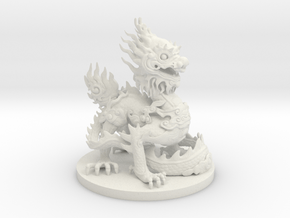 Imperial dragon in White Natural Versatile Plastic