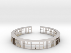 WINDOW Bracelet Medium Size D=60mm in Platinum: Medium