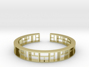 WINDOW Bracelet Medium Size D=60mm in 18k Gold Plated Brass: Medium