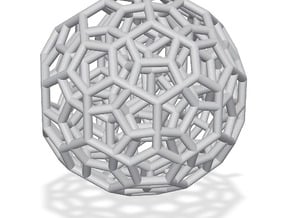 4-Dimensional Dodecahedron pendant in Tan Fine Detail Plastic