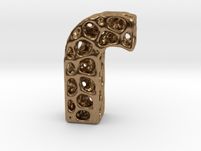 Voronoi Letter ( alphabet ) J in Natural Brass