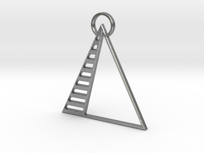 Pyramid Pendant in Natural Silver