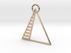 Pyramid Pendant in 14k Rose Gold Plated Brass