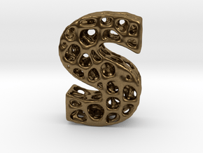 Voronoi Letter ( alphabet ) S in Natural Bronze