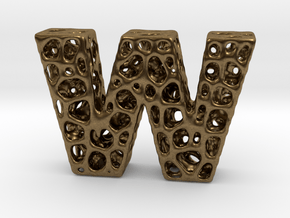 Voronoi Letter ( alphabet ) W in Natural Bronze