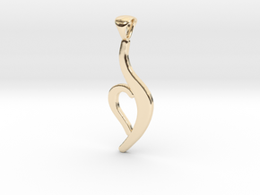 NEDA Symbol Pendant (Thicker) in 14k Gold Plated Brass