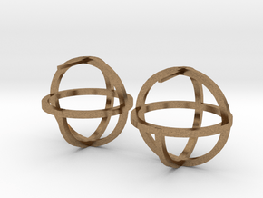 Circles Earring in Natural Brass