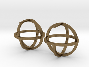 Circles Earring in Natural Bronze