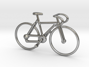 Racing Bicycle Jewel in Natural Silver