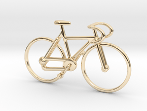 Racing Bicycle Jewel in 14k Gold Plated Brass