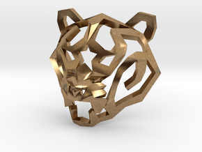 Star Tiger Pendant in Natural Brass