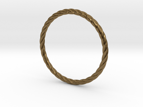 Twist Bracelet 75 in Polished Bronze