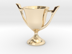 Trophy Cup in 14k Gold Plated Brass