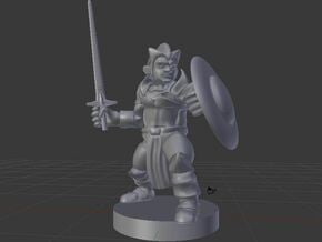 Gnome /Fighter/Cleric/Paladin in White Natural Versatile Plastic