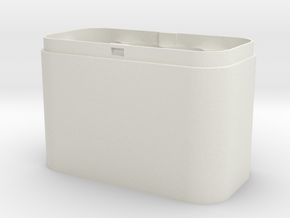 Battery Case SIZE AA  in White Natural Versatile Plastic