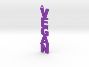 Vegan Keychain in Purple Processed Versatile Plastic