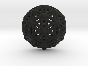 Flower Of Life Dome in Black Natural Versatile Plastic