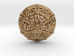 Flower Of Life Dome in Polished Brass